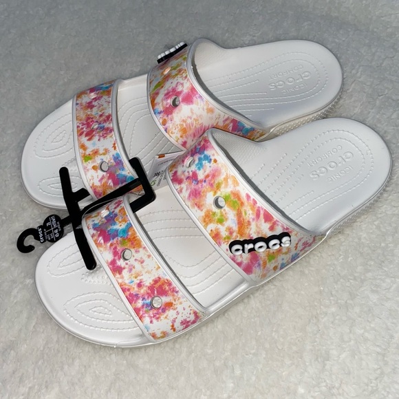 CROCS Other - Crocs Unisex Classic Two Strap Tie-Dye Sandal Men’s 11/ Women’s 13 NWT